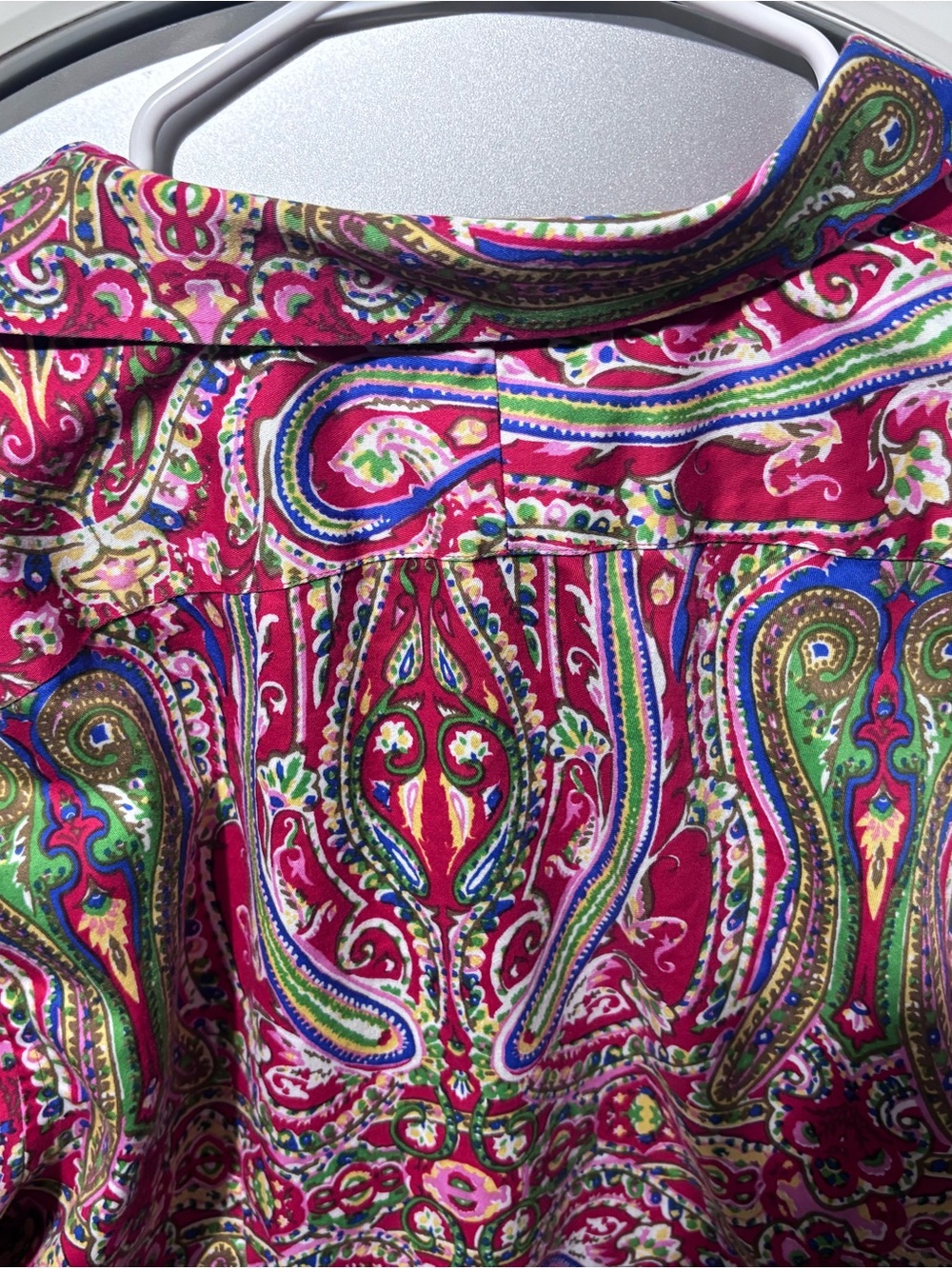 Lauren Ralph Lauren Red Paisley Button-Up Shirt - Picture 5 of 6